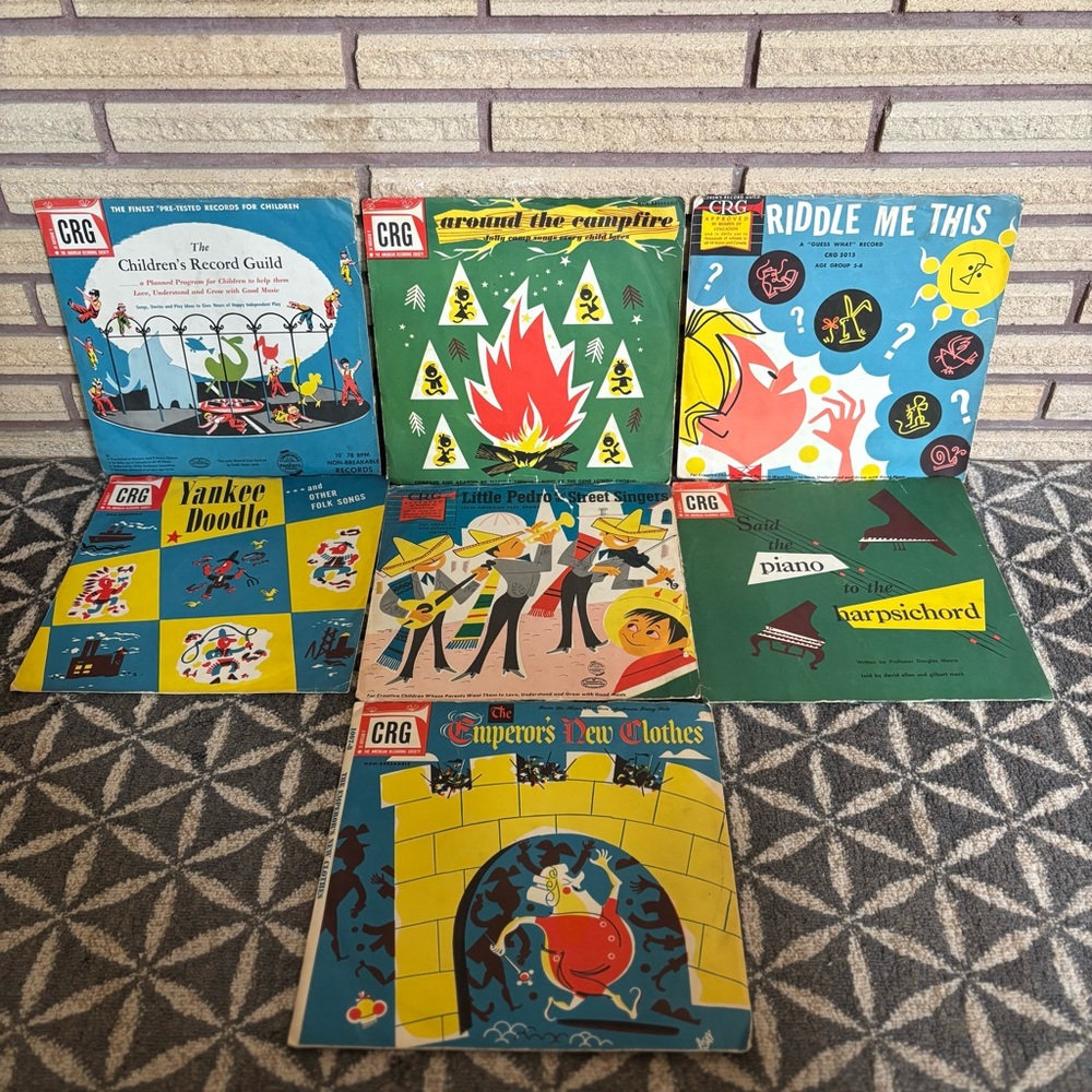 50's Children's '78 Records - 7 - Children's Record Guild Albums - Kids Songs
